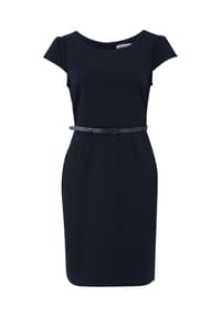 BETTY & CO - Etuikleid, Kurzarm, Gürtel, für Damen - 8543 NAVY BLUE