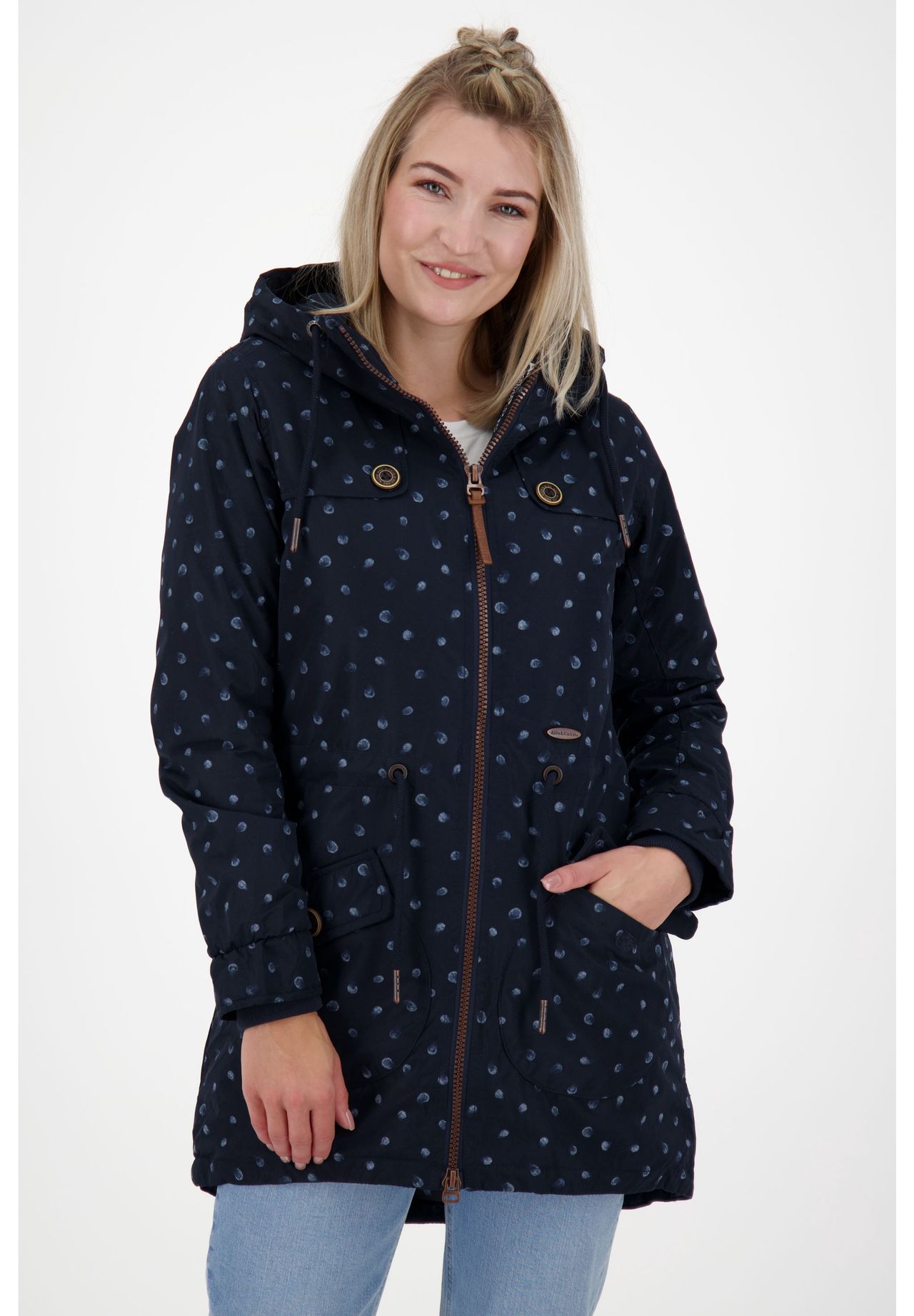 Alife And Kickin® Parka "Charlotteak B", Kapuze, Zwei-Wege-ReißVerschluss, FüR Damen, Blau, S