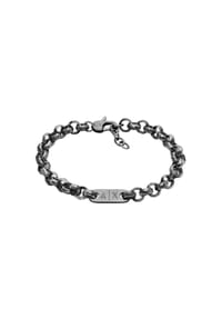 ARMANI EXCHANGE SUTTON - Armani Exchange Herren-Gliederarmband aus Edelstahl, AXG0174040 - Anthrazit