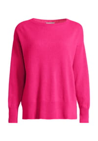 GALERIA - Cashmere-Pullover "Porto Boxy", Rippbündchen, für Damen - FUCHSIA