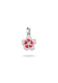 Thomas Sabo - Charm-Anhänger Kirschblüte Connect - silber, pink, rot