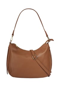 Cluty - Umhängetasche Echt Leder, Made In Italy - beige