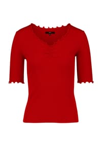 zero - Halbarm-Shirt mit Raffung - 1003 WHITE