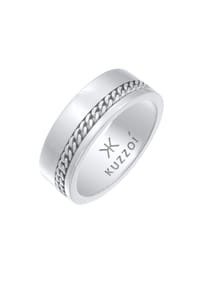 KUZZOÍ - Ring Herren Bandring Chunky Chain 925 Silber - Gold