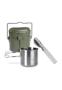 normani® - BW Kochgeschirr mit BW Besteck und Falttasse - Oliv