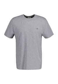 GANT - Herren T-Shirt - REGULAR SHIELD, Rundhals, kurzarm, Baumwolle, Stickerei - Anthrazit