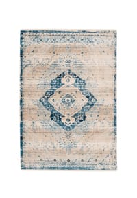 Arte Espina - Wohnzimmer Teppich – Kurzflorteppich Baroque 525 in creme - blau – Klassisch - creme - blau
