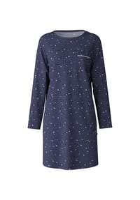 CALIDA - Sweet Dreams Sleepshirt, Knielänge, Brusttasche, für Damen - 488 PEACOAT BLUE