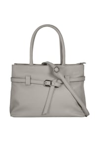 Cluty - Handtasche Echt Leder, Made In Italy - beige