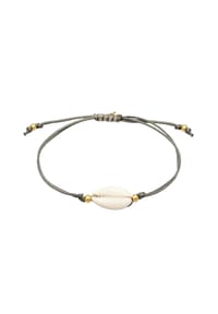 elli. - Armband Kauri Muschel Meer Nylon Trend 925 Silber - Gold
