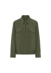 olsen - Jacke mit Hemdblusenkragen - Olive Green