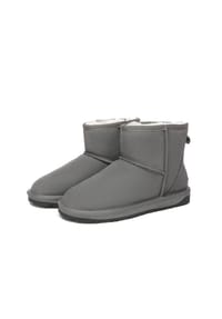 EVERAU® - Damen Mini Classic Stiefel Emu Nappa - BLACK