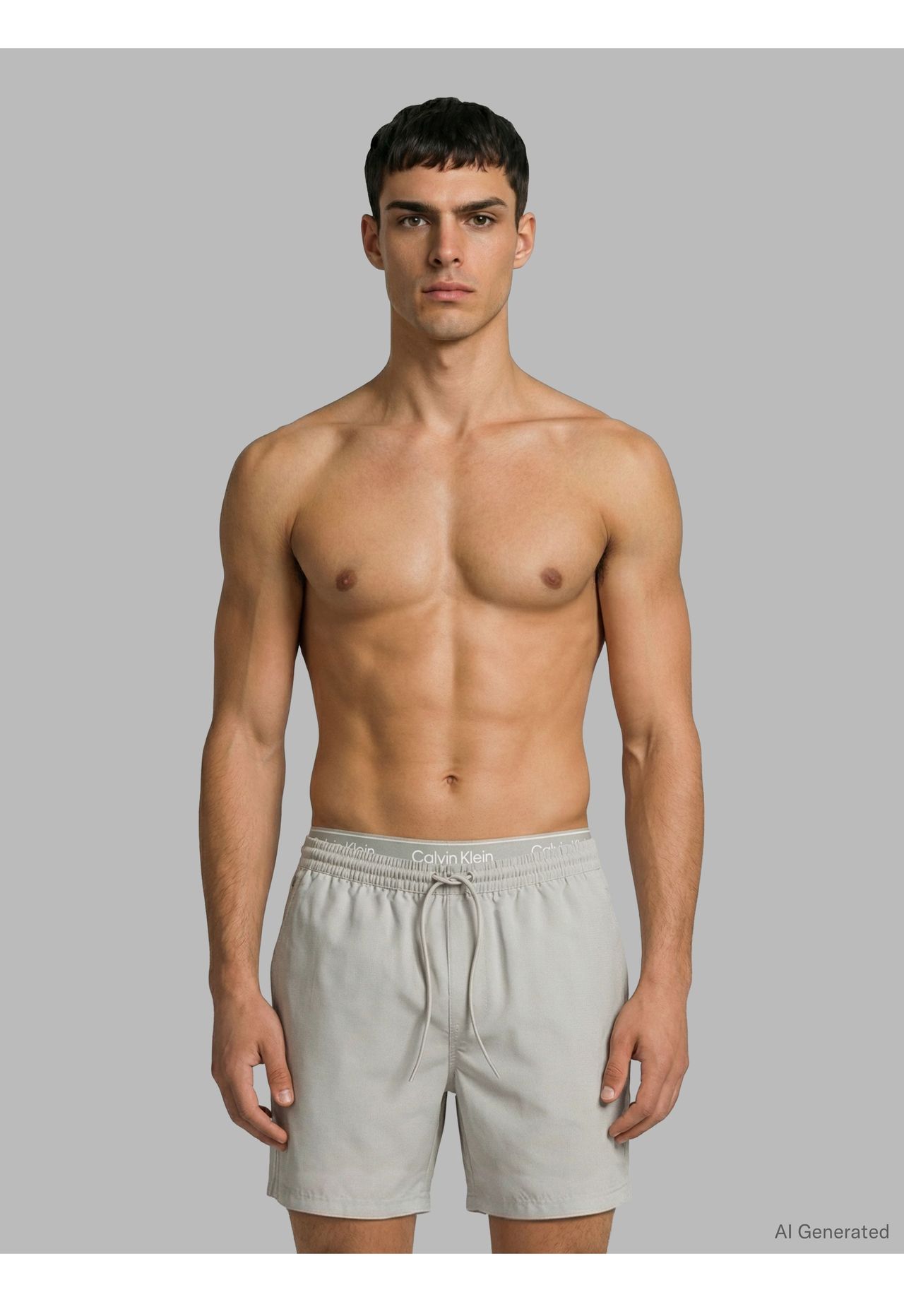 Calvin Klein Badeshorts "Ck Essentials", Wasserabweisend, FüR Herren, Grau, S