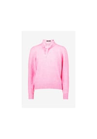 zero - Pullover mit Strickhalstuch - Blushberry Pink Melange