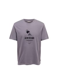ONLY & SONS - T-Shirt MASS PARISIEN Kurzarmshirt - lila