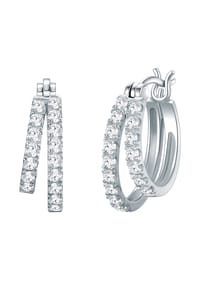 TRILANI 1934 - Damen Ohrringe aus 925/- Sterling Silber in Silber mit Zirkonia - silber