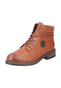 rieker - Winterstiefeletten, Blockabsatz, Logo-Patch, für Damen - 25 CAYENNE/WOOD/K