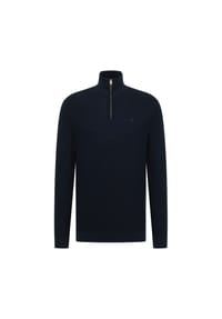 MUSTANG® - Herren Strickpullover - Everett, Troyer-Zip-Kragen, Regular Fit, Baumwolle - 4136 DARK SAPPHIRE