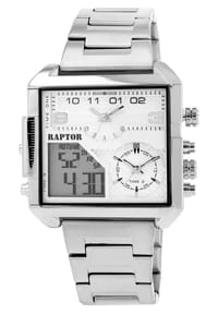 RAPTOR Raptor - Herren Quarz Armbanduhr Domian mit Edelstahlgliederarmband - 3 ATM - Mineralglas - gold