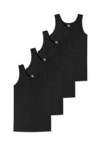 SCHIESSER - Unterhemd / Tanktop 4er Pack Teens Boys 95/5 Organic Cotton - Nachtblau
