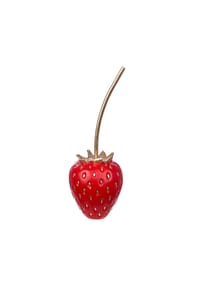 GILDE - Dekoobjekt Erdbeere Frutilla, Poly, Rot, H 29 cm - rot