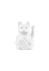 DONKEY - Winkekatze Lucky Cat Mini Maneki Neko, White, 9.8 cm - Dunkelblau