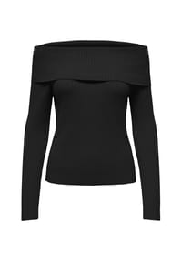 ONLY® - Strickpullover "Katia Life", Carmen-Ausschnitt, für Damen - 177911 BLACK