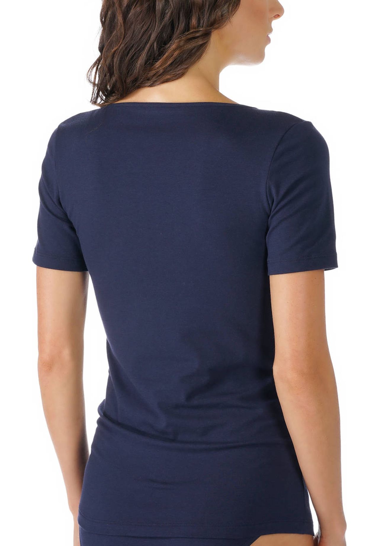 Mey WäSche-Shirt, Kurzarm, Rundhals, Uni, FüR Damen, Blau, 40