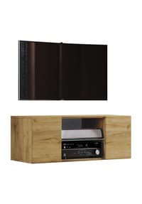 VCM. - TV Möbel | Wandboard | Lowboard hängend | Maße H. 40 x B. 115 x T. 36 cm | Wandschrank - Jusa - Honig-Eiche