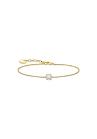 Thomas Sabo Essentials - Armband mit weißem Zirkonia-Anhänger - gelbgoldfarben