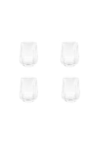 mulex® - Gläser Trinkgläser Set geriffeltt 430ml - Transparent 2x