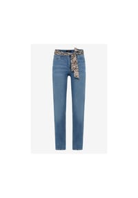 zero - Jeans mit Bindegürtel - Middle Blue Denim