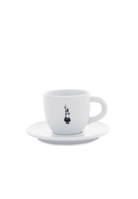 BIALETTI - Cappuccinotasse Istituzionale, mit Untertasse, Porzellan, 240 ml - Bunt
