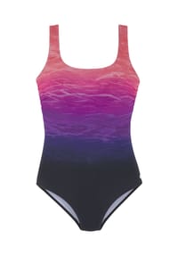 LASCANA - Badeanzug, schnelltrocknend, Shapingeinsatz, für Damen - 3762 BLACK GREEN