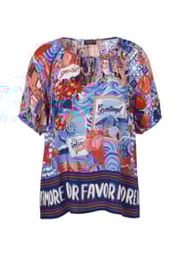 VIA APPIA -DUE- - Bluse - dunkelblau multicol
