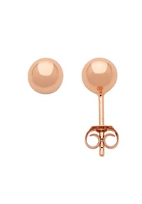 Adelia's - Damen Silber Schmuck 925 Silber Ohrringe  Ohrstecker Ø 6 mm - rose