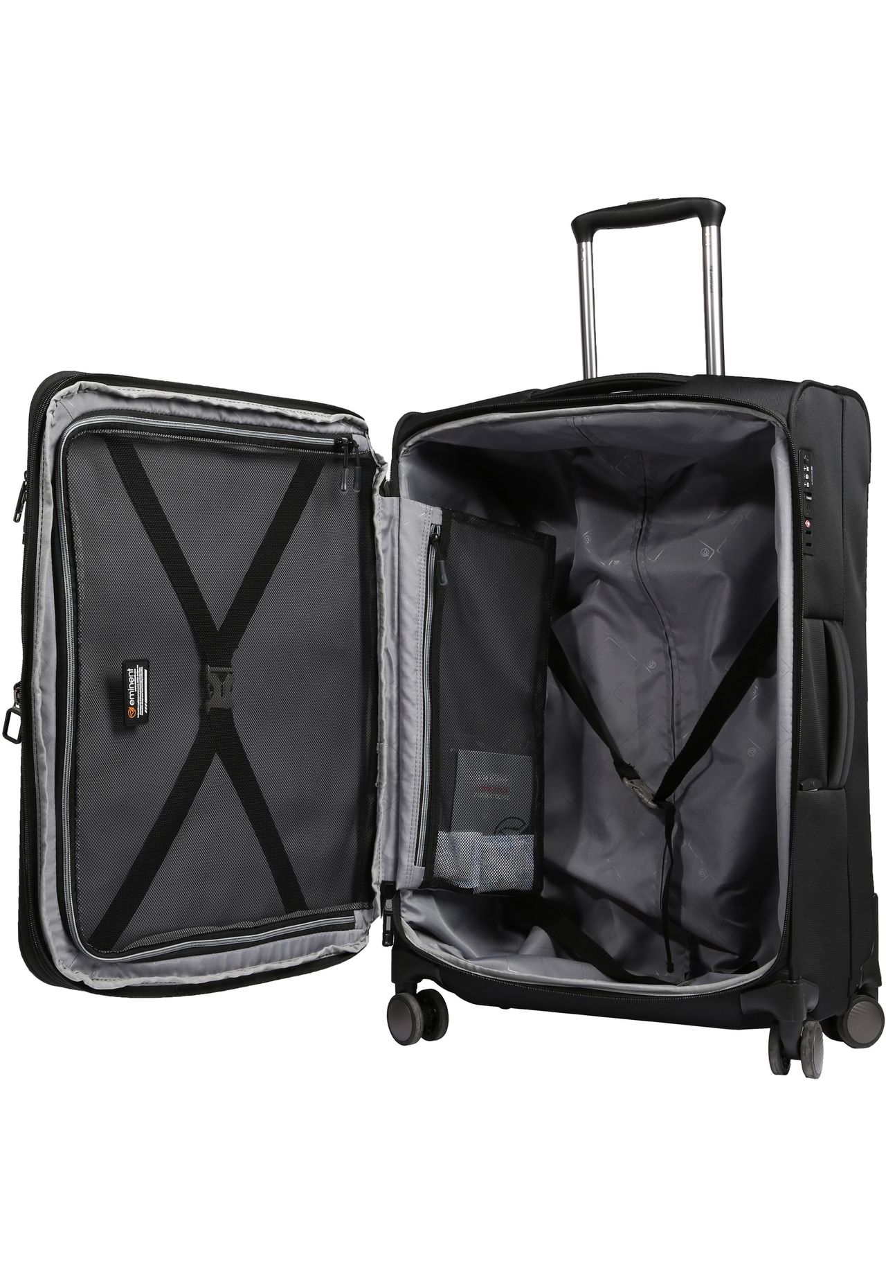 eminent PORTREE II 4-Doppelrollen-Trolley, Weichgepäck, TSA 