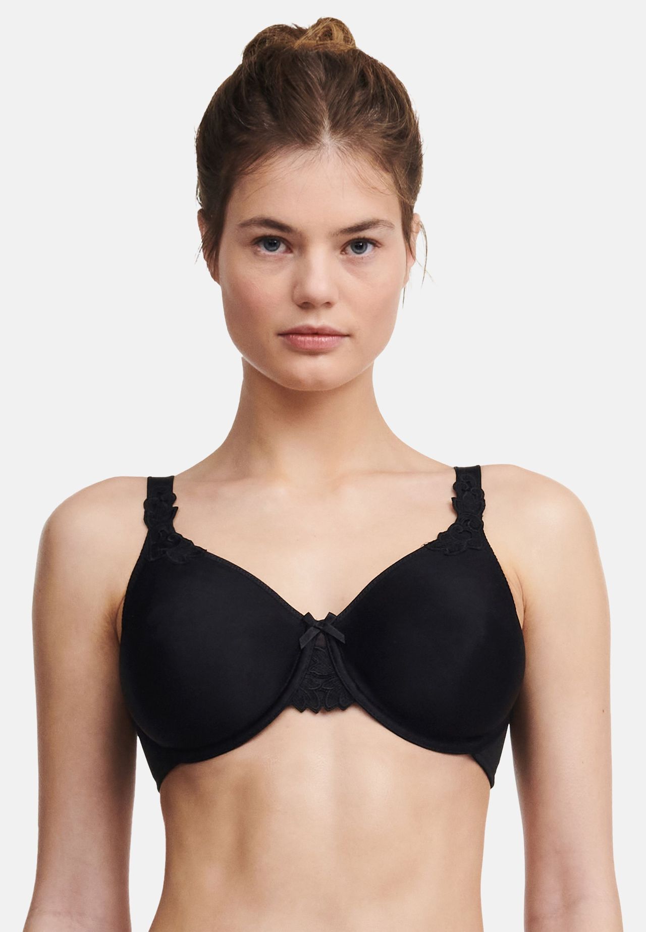 Chantelle Hedona BüGel-Bh, Gemoldet, Stickerei, Zierschleife, FüR Damen, Schwarz, 80G