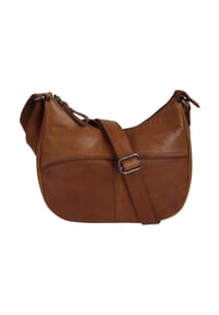 SPIKES & SPARROW® - Umhängetasche Echt Leder - cognac