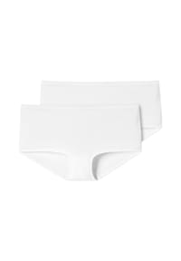 SCHIESSER - Shorts 2er Pack 95/5 Organic Cotton - Weiß