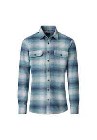 CASAMODA - Herren Hemdjacke kariert Casual Fit - Blau