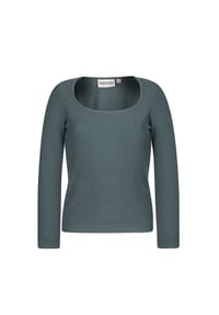 naketano - Langarmshirt, eckiger Ausschnitt, für Damen - BLACK