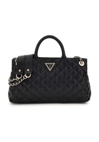 GUESS - Henkeltasche "Giully", Label, Magnetdruckknopf, für Damen - BLACK