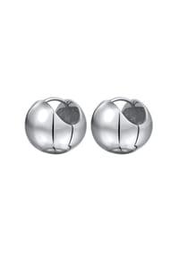 elli. PREMIUM - Ohrringe Creolen Kugelform 925 Sterling Silber - Zweifarbig