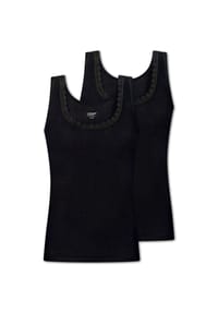 uncover by SCHIESSER - Unterhemd Cotton Lace - schwarz