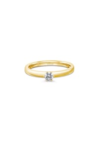 MONCARA - Damen Ring, 375er Gold, 1 Diamant ca. 0,18 Karat - Gelbgold