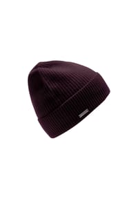 SEEBERGER - Cashmere Beanie mit Aufschlag in Rippen-Muster 18300-2 - 14 RAUCHGRAU