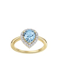 fascination by Ellen K. - Ring 585/- Gold 1 Blautopas beh. - mehrfarbig