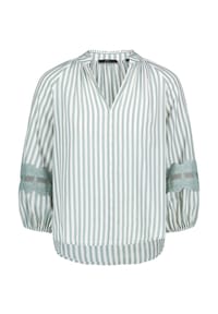zero - Schlupfbluse mit Streifen - Cream/Blue