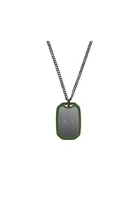ARMANI EXCHANGE ELLIS - Herren Kette mit Anhänger, Edelstahl - Anthrazit